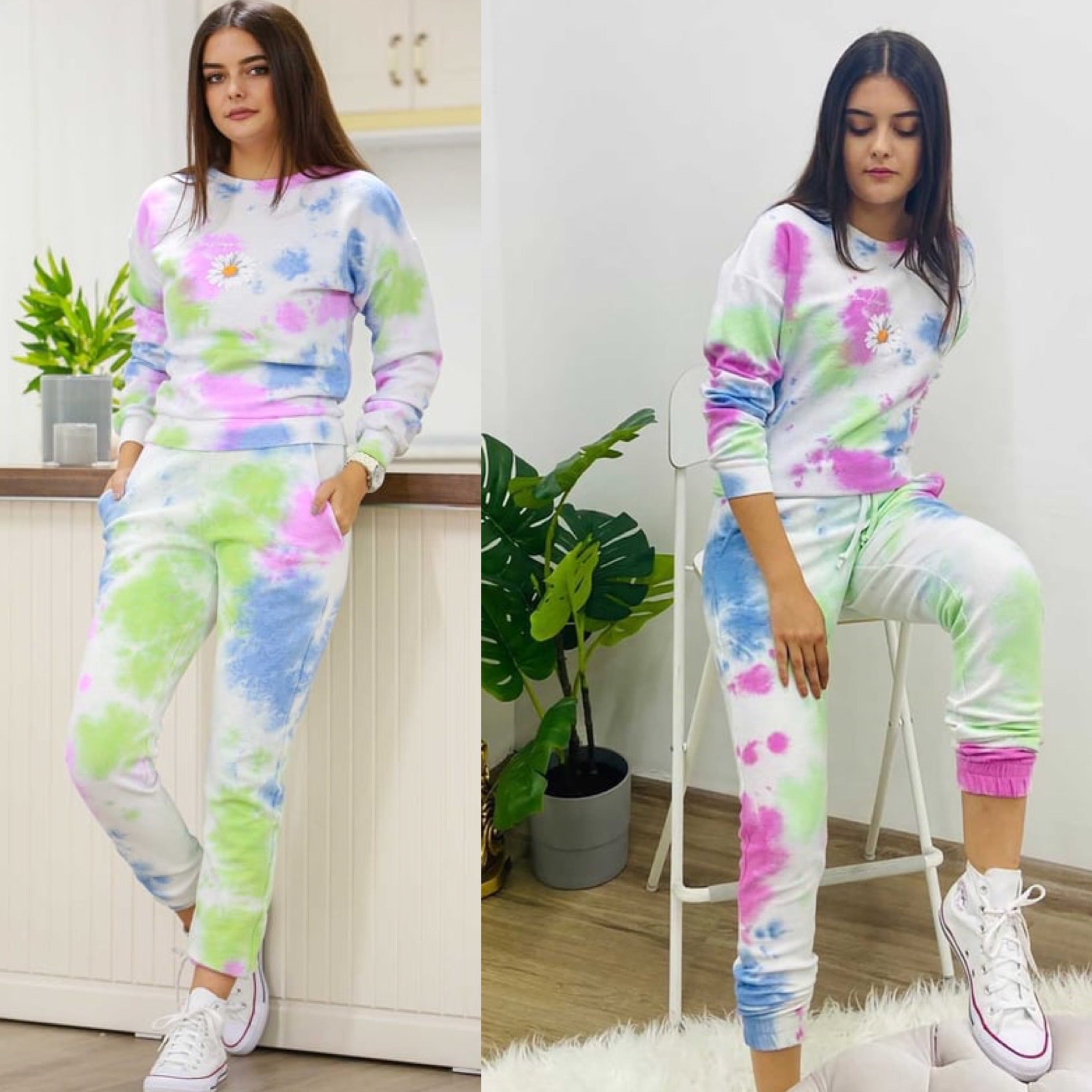 Tie & Dye Tracksuit sweatshirt & Trouser for winter