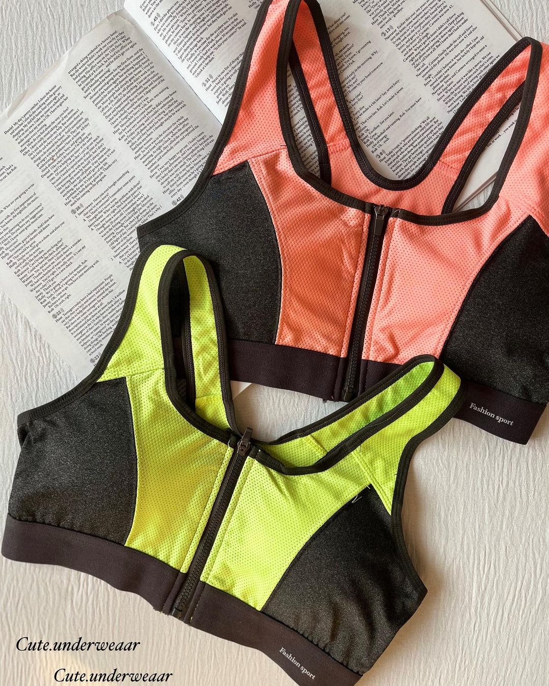 Sajiero Ricky Zipper Pushup Sports Bra