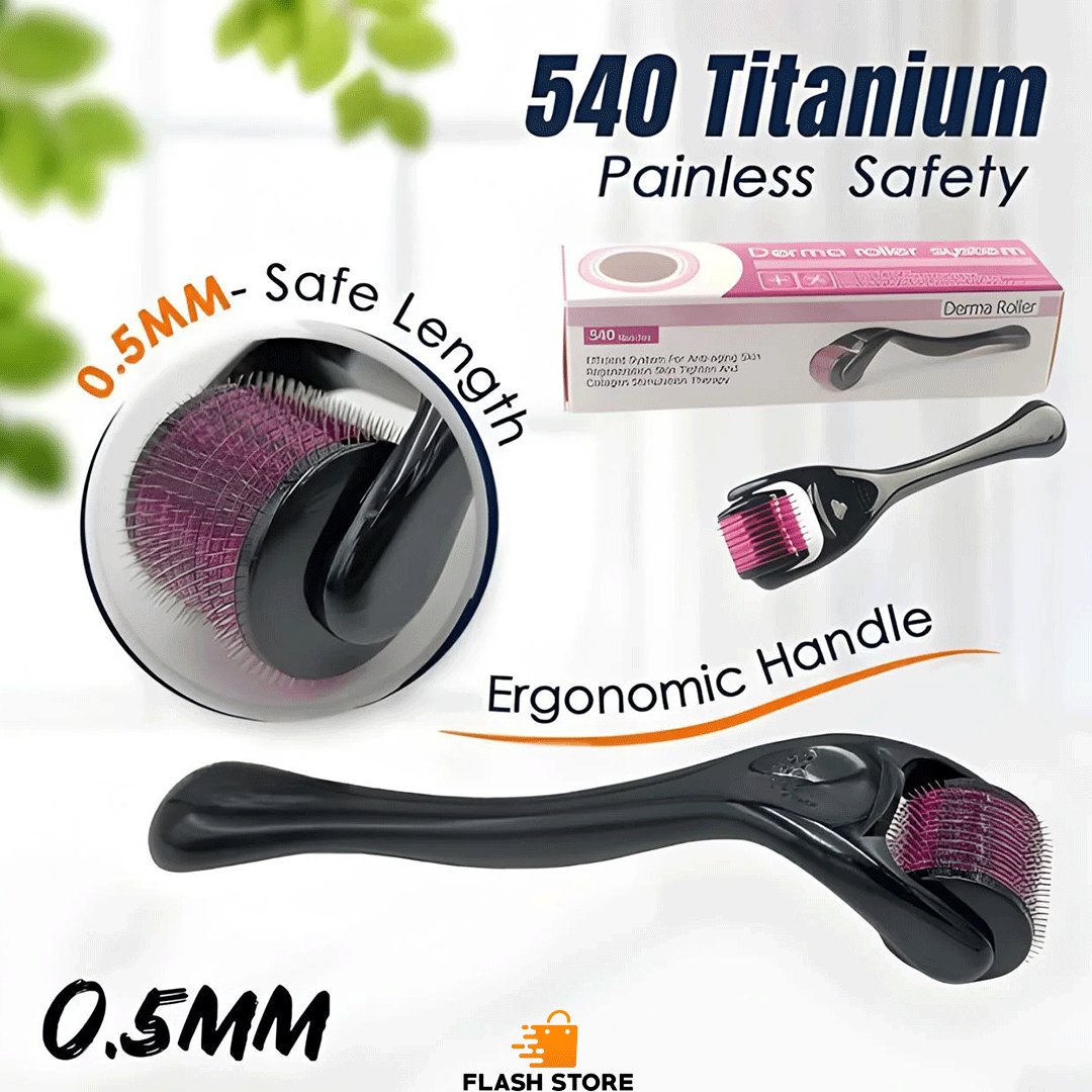 Derma Roller 540 Titanium Needle (0.5mm) for Men and Women- 2024