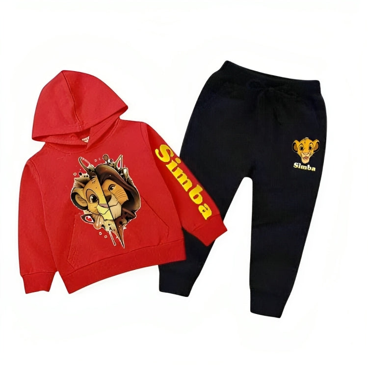 Red Lion Simba Printed Kids Hoodie Set