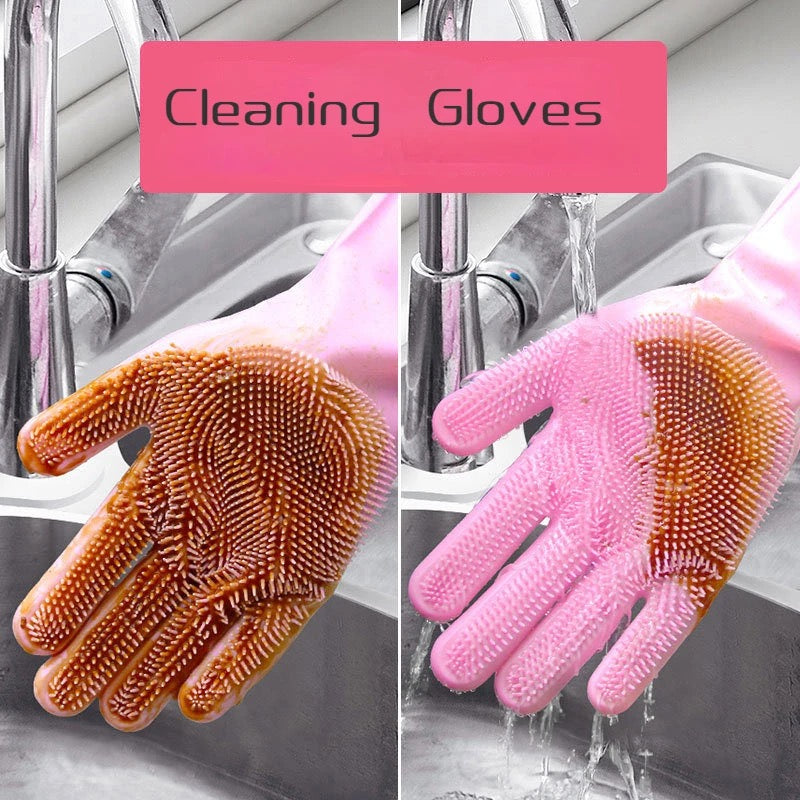 Water Proof Dishwashing Silicone Cleaning Gloves