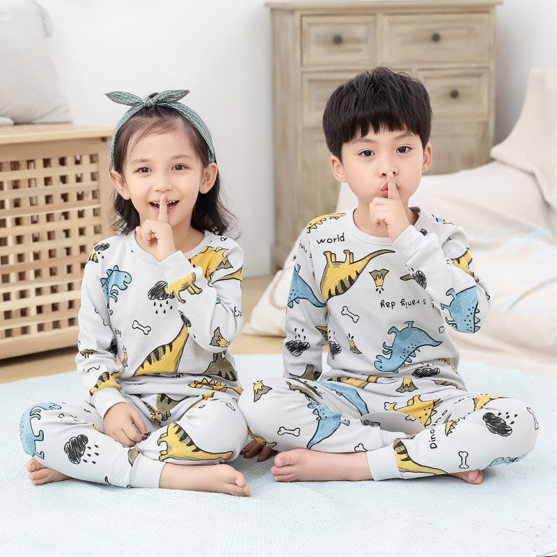 Cute Dino Printed Kids Night Suit