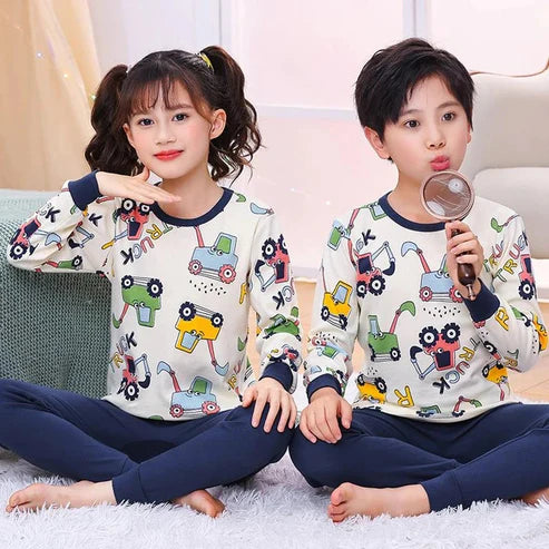 MULTI COLOR TRUCK PRINTED KIDS WEAR