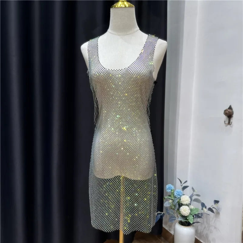 Rhinestone Crystal Transparent Sing Short