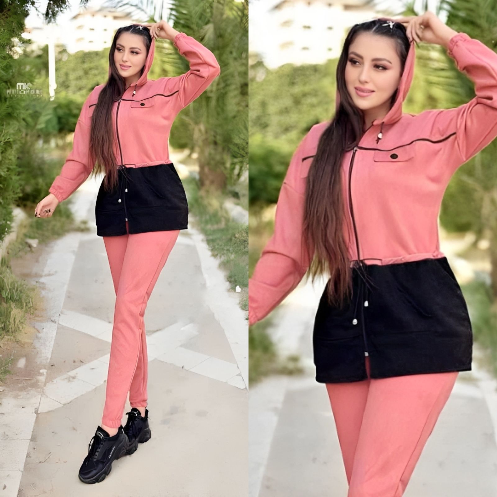 WINTER POCKET STYLE FLEECE TRACKSUIT FOR WOMEN