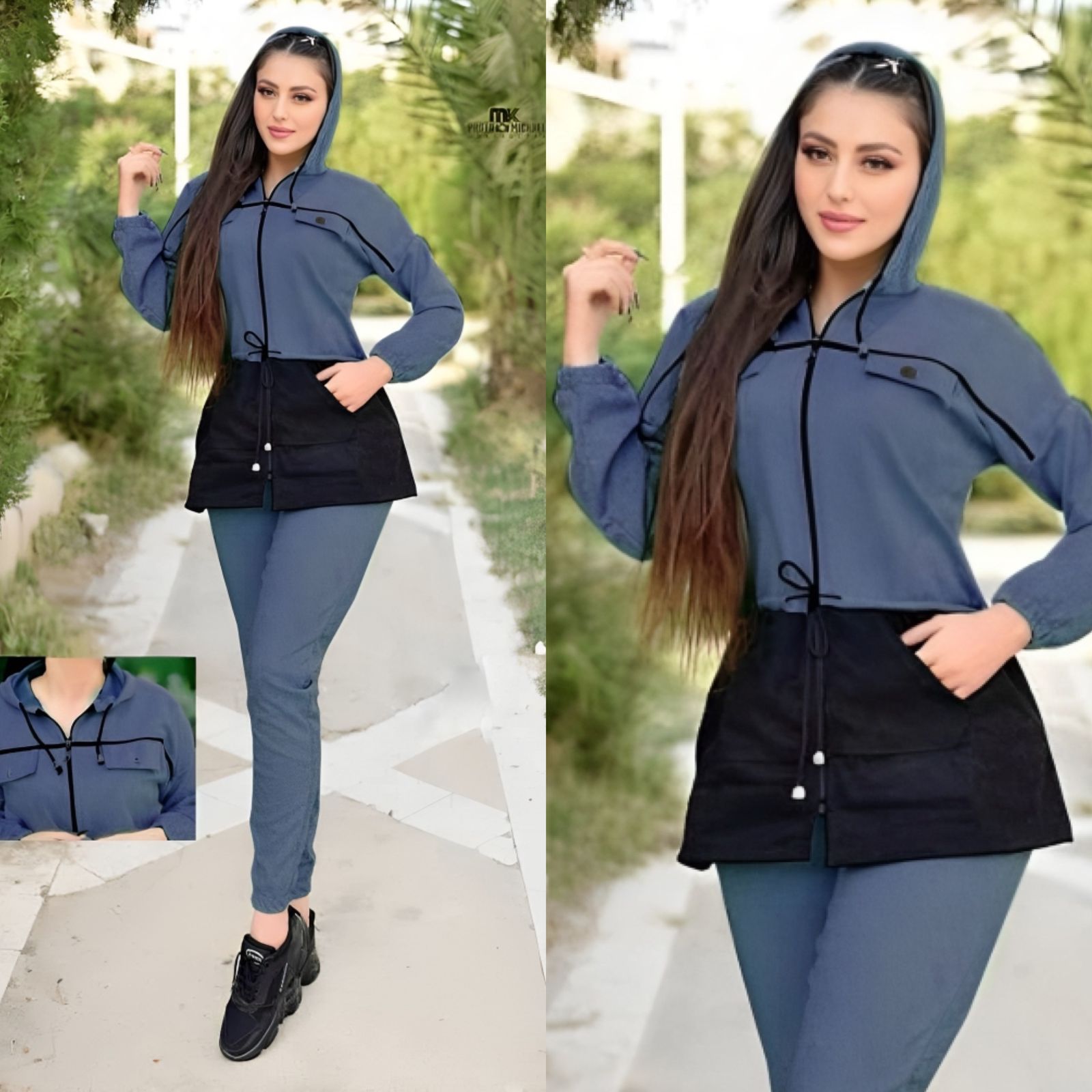 WINTER POCKET STYLE FLEECE TRACKSUIT FOR WOMEN