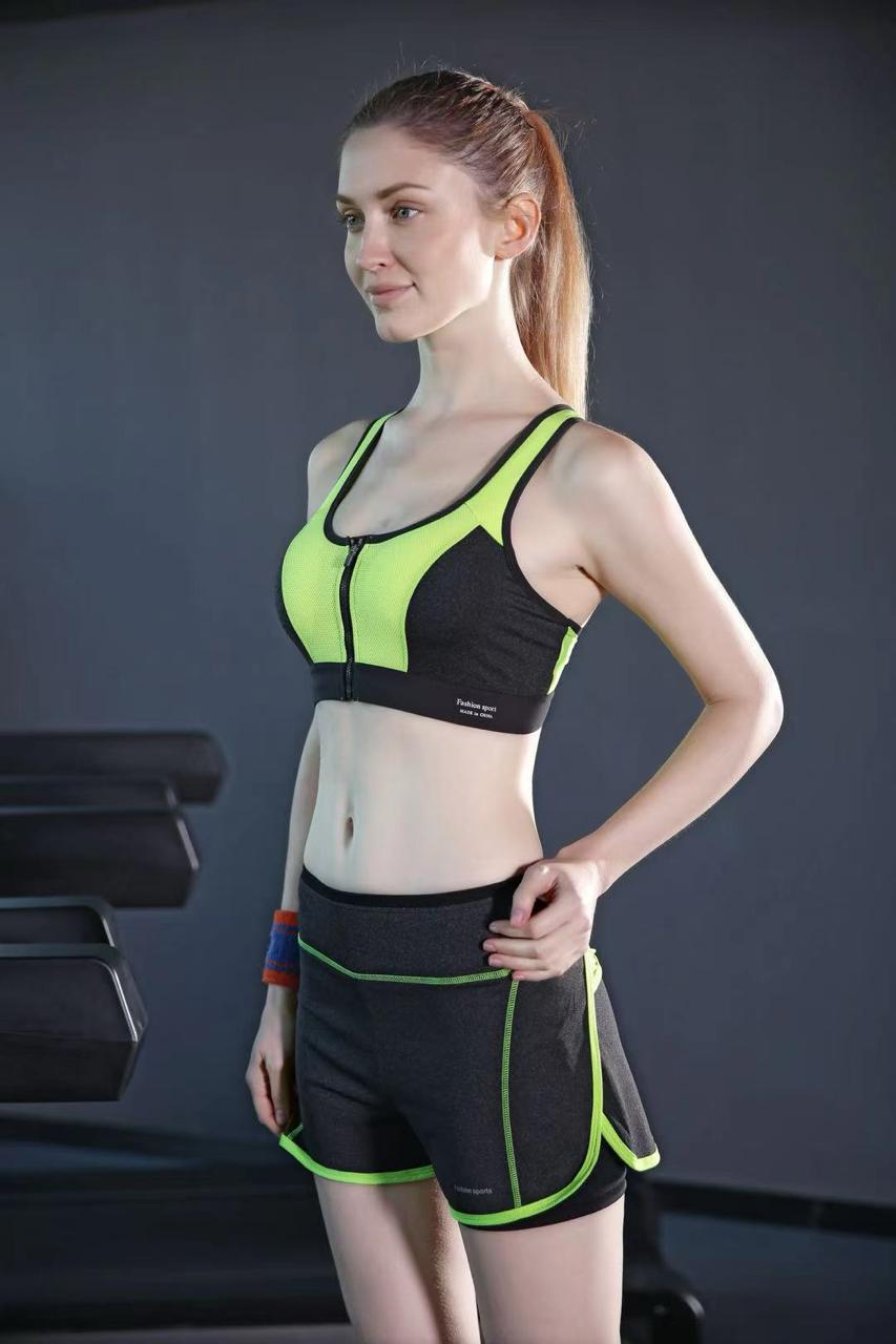 Sajiero Ricky Zipper Pushup Sports Bra