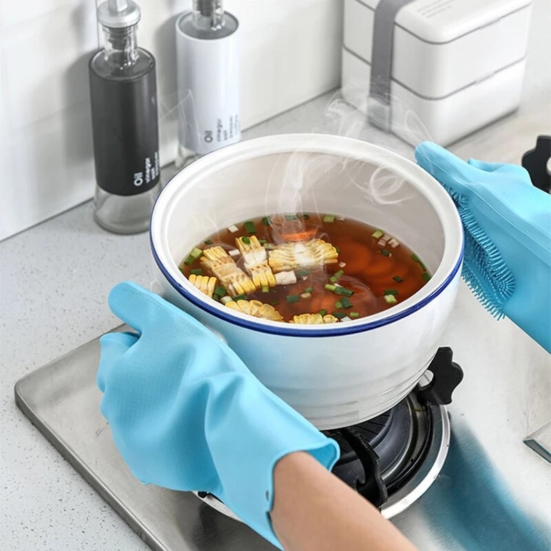 Water Proof Dishwashing Silicone Cleaning Gloves