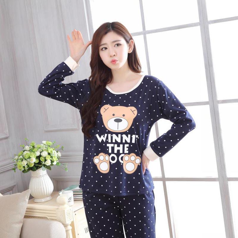 Cute Blue Winni The Pooh Printed Night Suit