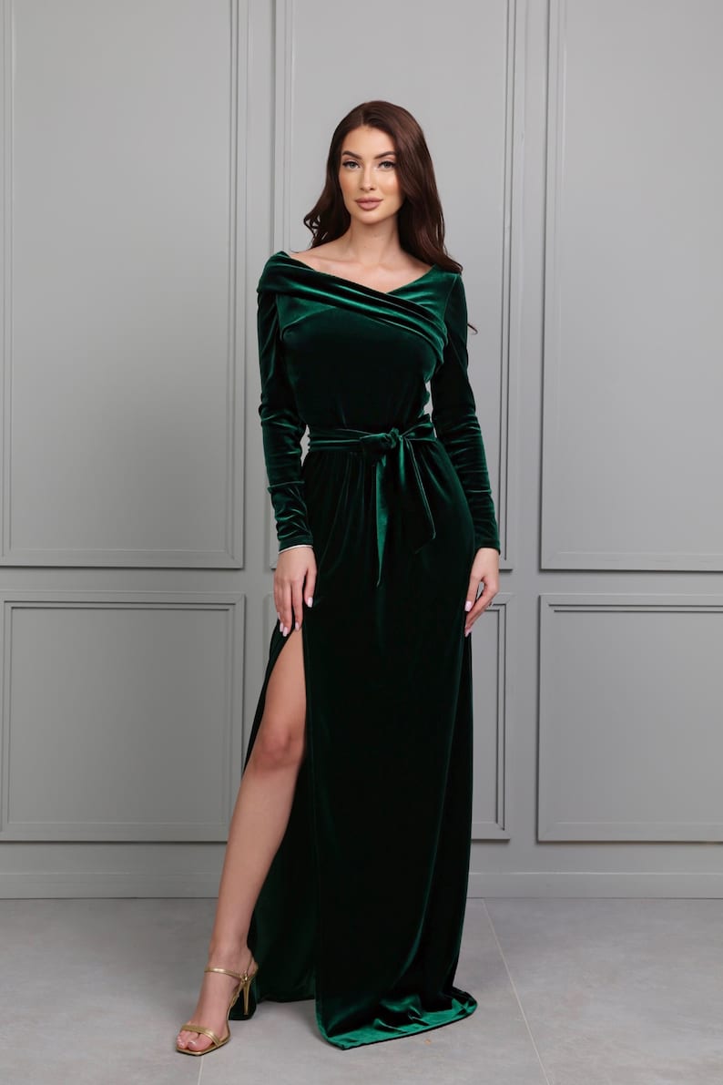 Velvet Luxe Elegance Long Maxi Dress