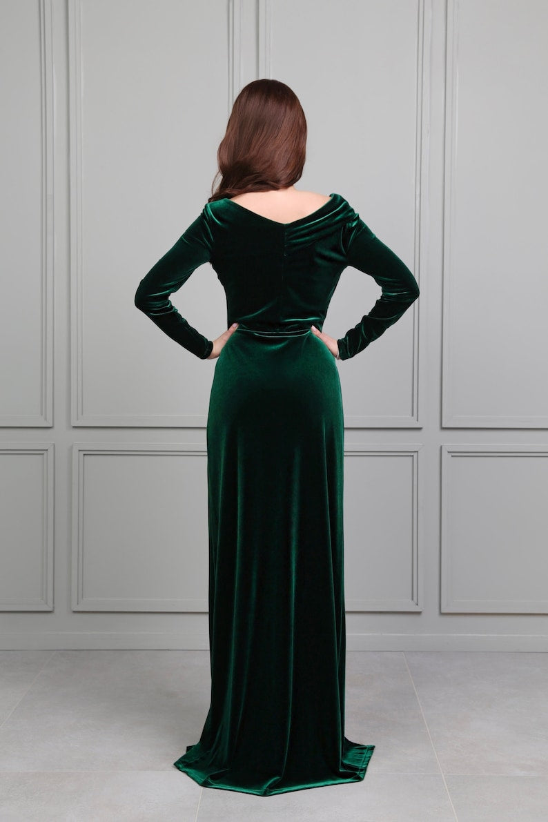 Velvet Luxe Elegance Long Maxi Dress