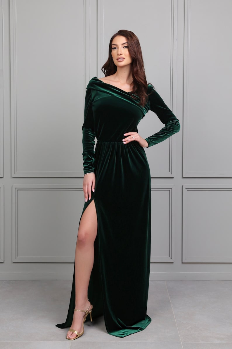 Velvet Luxe Elegance Long Maxi Dress