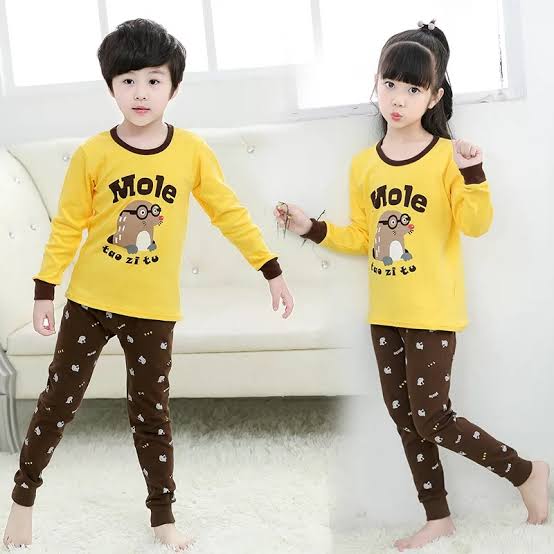 YELLOW MOLE PRINTED KIDS WEAR