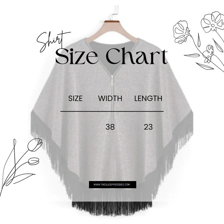 Grey Women Zipper Cape Poncho